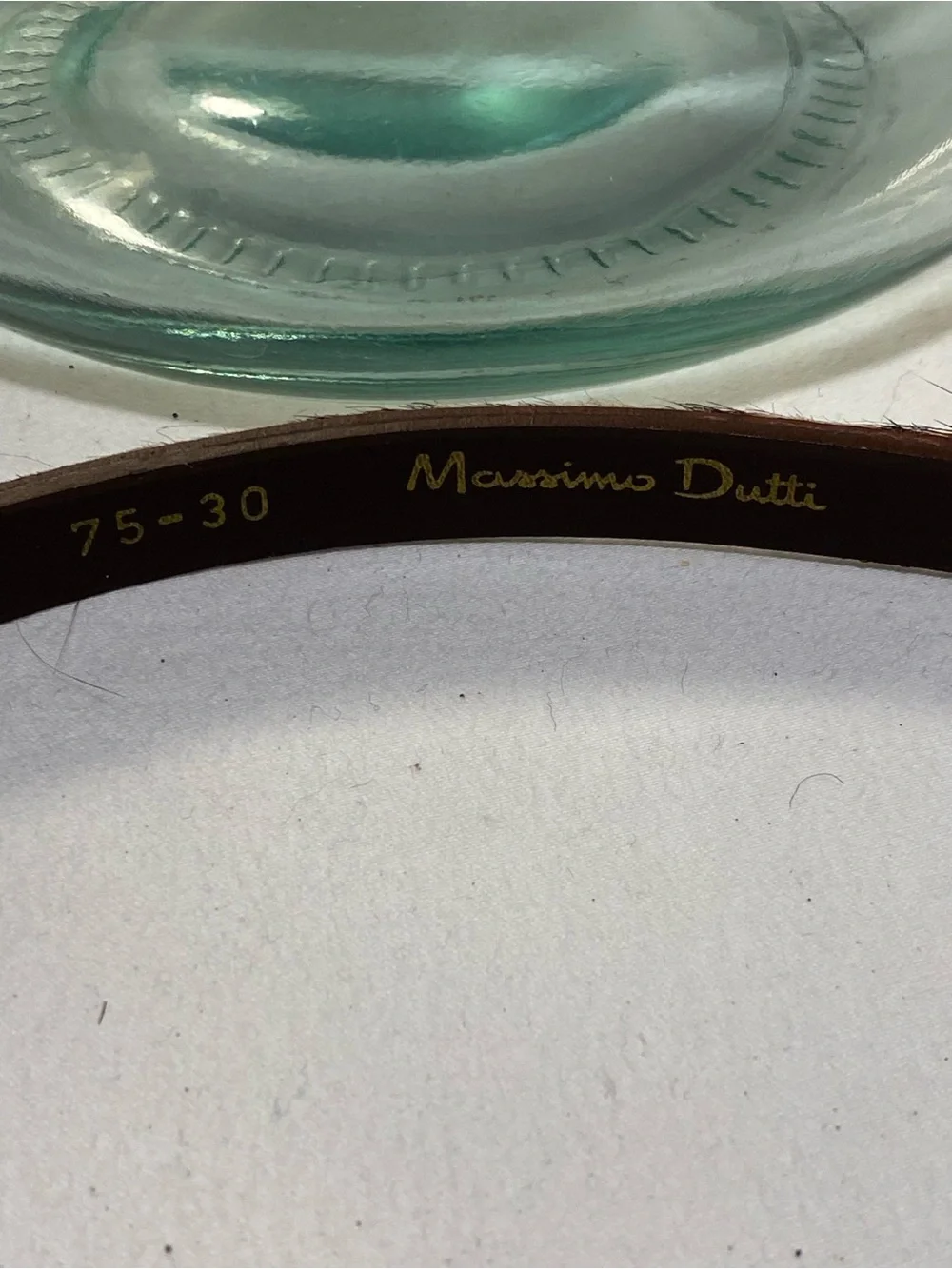 Massimo Dutti Brown Leather Strap with Leopard Accent